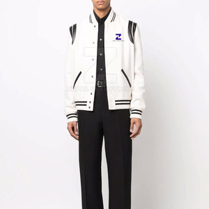 Veste de survêtement pour homme 100% coton Col montant Logo avant Style classique Chaude pour l'entraînement des équipes sportives Port quotidien Hiver - Product Image 1