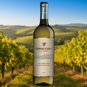 TERRE FORTI Trebbiano Chardonnay IGT White <b>Wine</b> Harmonious Fresh Italian 750ml 6 Bottles Per Box Made in Italy - Product Image 3