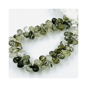 พลอยควอตซ์รูไทล์สีเขียวธรรมชาติทรงหยดน้ำเจียระไนแบบบริโอเลต ขนาดสั่งทำพิเศษ พร้อมใบรับรองจากผู้ตรวจสอบอิสระ Alif - Product Image 4