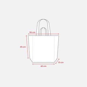 Borsa Tote in Tela di Cotone Riciclato 280 GSM con Doppio Manico per Shopper - Product Image 4
