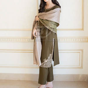 ชุดผ้าชัลวาร์ คามีซ ผ้าฝ้าย/โพลีเอสเตอร์เนื้อนุ่ม พร้อมผ้าคลุมไหล่ ชุดสตรี 3 ชิ้น - Product Image 2