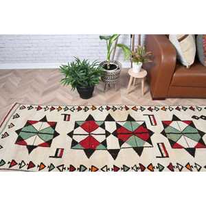 Vintage 2.6x16.4 ft Rug, <b>Runner</b> Turkish Rug, <b>Red</b> Persian Wool Rug - Product Image 2