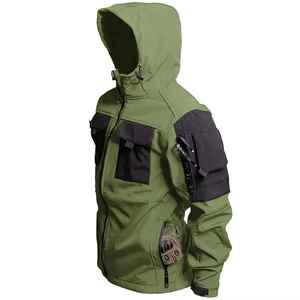 เสื้อแจ็คเก็ตทหารลายพรางกันน้ำแบบนุ่มสำหรับผู้ชาย เสื้อแจ็คเก็ตทหารมีฮู้ด เสื้อโค้ทขนแกะสำหรับฤดูหนาว - Product Image 5