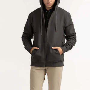 Sudadera con Capucha y Cremallera para Hombre, Color Único, Embalaje Personalizado, Fabricada en Fábrica, Personalizable en Todos los Tamaños y Colores, Precio al por Mayor, OEM 2025 - Product Image 5