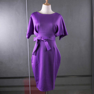 Modern Polyester Spandex Pencil Career Dress With Comfortable <b>Stretch</b> Fit and Sleek Design for Professional Wear - Product Image 3