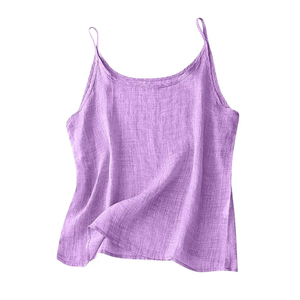 Top Deal Mujeres Sin mangas Tejido O-cuello Tanque Cami Color sólido Alta calidad Hogar y vestido de noche Bangladesh Hecho Precio de fábrica - Product Image 2