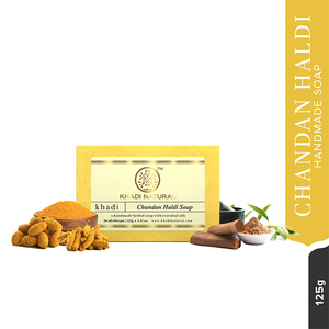 Khadi 125gm สบู่สมุนไพรธรรมชาติ chandan haldi - Product Image 2