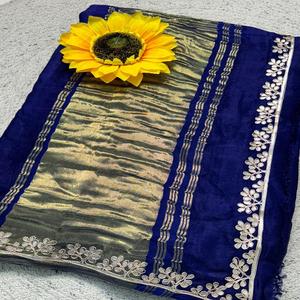 Sari traditionnel en soie modal Bandhej pour femmes avec blouse non cousue, travail Bandhej Gajji Gotapatti fait à la main, travail manuel, fabriqué en Inde - Product Image 1