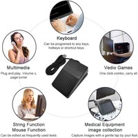 Pédale USB programmable pour clavier et souris, contrôleur mains libres pour jeux, ordinateur et imprimante