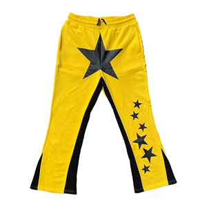 2025 nouveau lavé à l'acide unisexe décontracté empilé Joggers Logo personnalisé taille haute pantalon de survêtement évasé broderie Vintage pour hommes femmes - Product Image 5