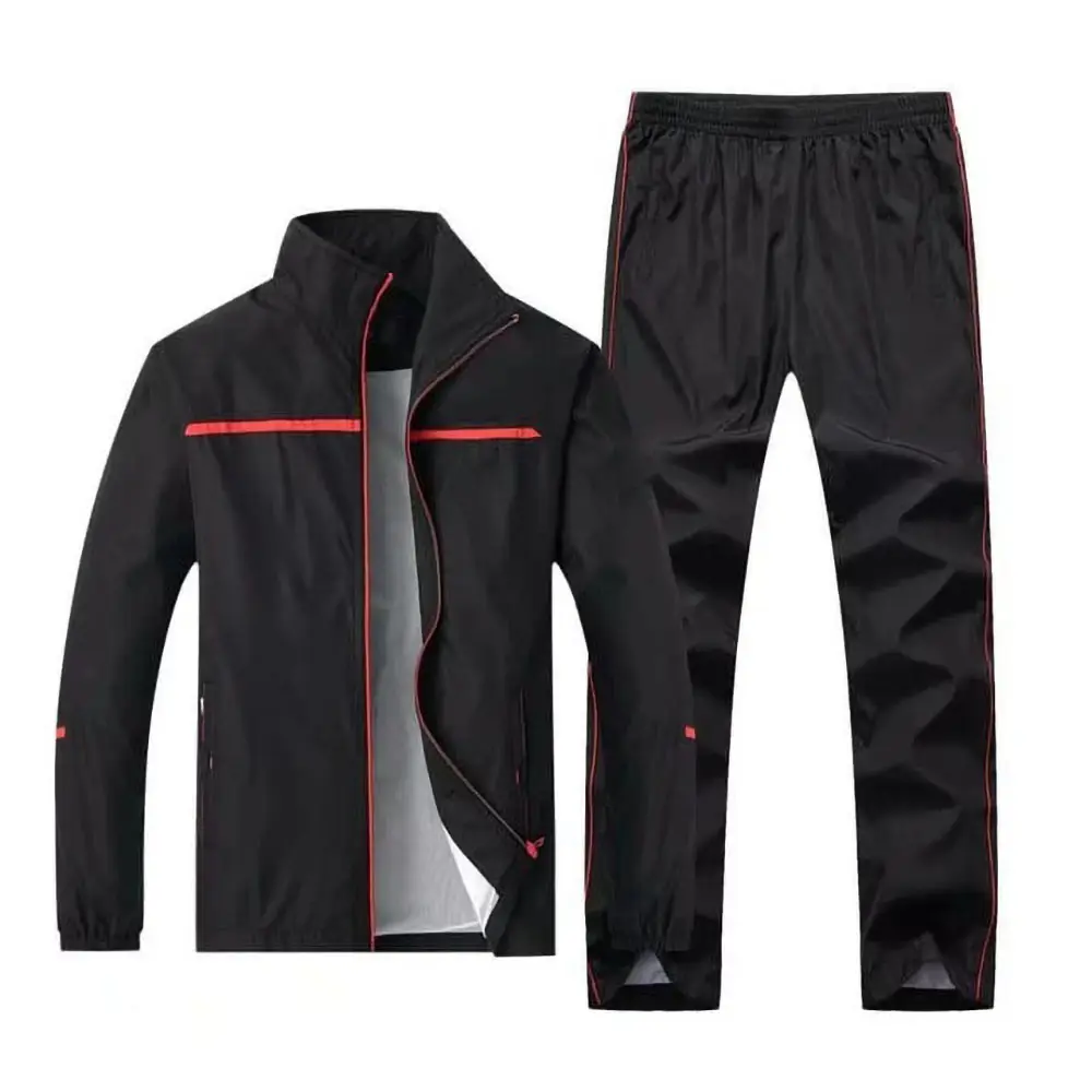 Mới Nhất Thiết Kế 2 Mảnh Bộ Người Đàn Ông Thể Thao Phù Hợp Với Áo Khoác + Quần Sweatsuit Nam Thời Trang In Tracksuit