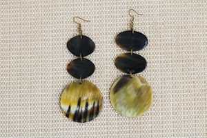 Falak World Export Boucles d'oreilles pendantes en corne de buffle faites à la main vintage moderne avec accent doré, bijoux de cadeau de fête à la mode - Product Image 3