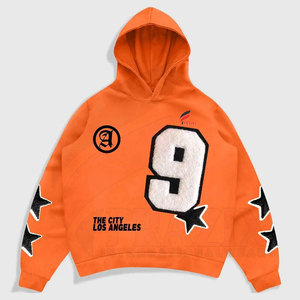 Sudaderas con Capucha de Moda para Hombre, Tallas Grandes, Invierno, Color Sólido, Hombros Caídos, Poliéster/Algodón, Corte Holgado, Logotipo Personalizado, Venta al Por Mayor - Product Image 1