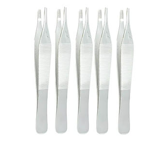 5 pinzas de tejido Adson instrumentos quirúrgicos/médicos SS 4,75 "dentados - Product Image 1