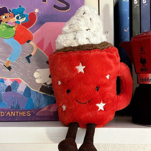 Nouvelle série de peluches unisexe Jelly Catt Fun Food : Chocolat chaud délicat, café rouge enrobé de neige, étoiles de Noël pour le thé de l'après-midi - Product Image 1