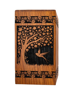 Venta caliente estilo americano hecho a mano de madera urnas de cremación moderno funerario urnas decorativas para hombre mujer a bajo precio - Product Image 1