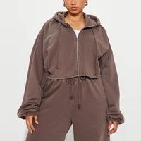 Chaqueta con capucha de invierno casual ecológica personalizada para mujer, gruesa, con cremallera, forro polar, algodón, apliques y bordados, talla grande