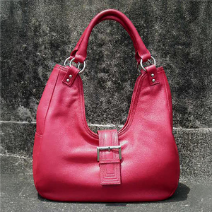 Sac à main Hobo en cuir de vachette pour femmes, décontracté et élégant, double fermeture à glissière, deux poignées avec doublure en coton - Product Image 3