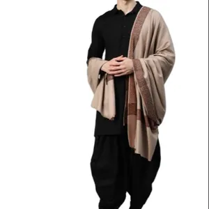 2023 New Winter Designer Collection Classic Solid Plain wool Shawl for men wool shawl dhusa