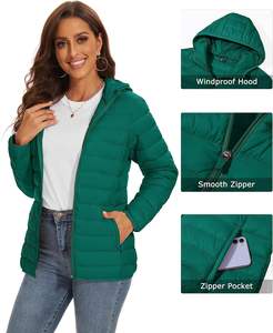 Abrigo acolchado ODM de etiqueta privada para mujer, nuevo estilo, tela de nailon, chaqueta de burbujas para mujer, prendas de vestir exteriores de invierno, chaquetas acolchadas para mujer 2025 - Product Image 5