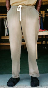 Couleurs personnalisées Vintage lavage coton polaire pantalons de survêtement pour hommes en détresse lavé à l'acide Streetwear léger Style décontracté Jogging - Product Image 3