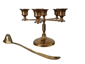 Portavelas de Menorah de Metal dorado de nuevo diseño, candelabros decorativos de latón para el hogar, bodas y decoración festiva - Product Image 6