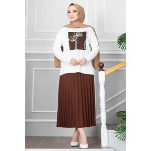 Ensemble Deux Pièces Imprimé Floral 180SB-8742 Marron - Product Image 1