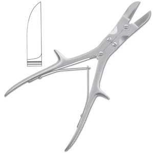Stille Liston alta calidad ortopédico 27cm cortador de hueso de doble acción fórceps de acero inoxidable curvado acero alemán OEM mantenido - Product Image 2