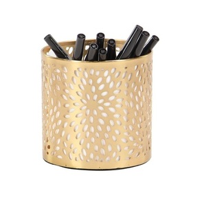 Porte-stylo en métal et bois fait à la main Showpiece Organisateur de table décoratif Option de cadeau Dernier design unique - Product Image 4