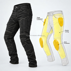 Stylish <b>Men's</b> Winter <b>Biker</b> <b>Jeans</b> with Breathable Denim Reinforced Stitching Comfortable Fit & Customizable Options - Product Image 4