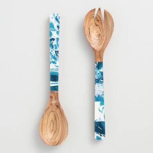 Cuillère antique longue personnalisée en bois naturel écologique, article de cuisine personnalisé fait à la main, 50 pièces - Product Image 3