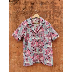 Indian Night Wear Short <b>Pyjama</b> Set Leaves Hand Screen <b>Printed</b> Wholesale Sleepwear 100% Cotton Night Suit <b>Pyjamas</b> Dress - Product Image 2