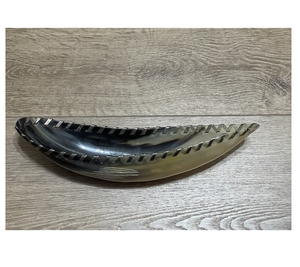 Bol à salade et à fruits vintage en corne de buffle sculptée, vaisselle indienne en corne, idéal pour les cadeaux d'affaires - Product Image 4