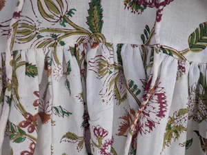 Bloque de mano impreso 100% algodón vestido indio Casual túnicas y vestido largo con decoración bordada" - Product Image 4