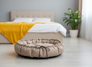 ที่นอนสัตว์เลี้ยงแบบผ้าทรงกลมขนาดเล็ก ยี่ห้อ Amigos LLC รุ่น Simple Textile (72*72) สำหรับทุกฤดูกาลและวันหยุด - Product Image 3