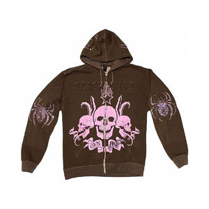 Wholesale <b>Trendy</b> Solid Knitted <b>Hoodies</b> for men and women with Puff Collar Embroidered Print Winter Outfit men's <b>hoodies</b> - Product Image 2