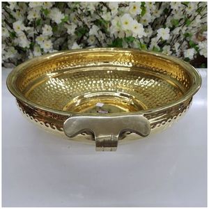 Urli de diseñador martillado de latón macizo para bodas en casa y cualquier ocasión Urli decorativo a los precios más bajos trofeo - Product Image 3