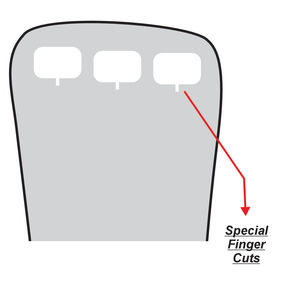 Empuñaduras redondas de cuero de 3 agujeros de alta calidad personalizadas, correas elásticas de 16 pulgadas por 2 pulgadas con cortes especiales en los agujeros para los dedos - Product Image 5