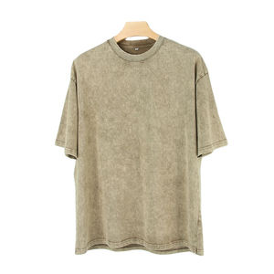 2025 nuevas camisetas de moda lavadas con ácido para hombres, camisetas de secado rápido, transpirables, de alta calidad, logotipo personalizado, venta al por mayor, camisetas personalizadas para hombres - Product Image 1