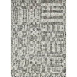 พรมขนสัตว์ผสมวิสโคสสีน้ำเงินลายเรขาคณิตขนาดใหญ่ สำหรับห้องนั่งเล่น ห้องนอน ทางเดินในบ้าน-ADWV-13047 - Product Image 1