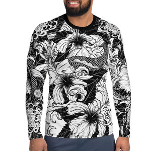 Protège-éruptions cutanées BJJ MMA à manches longues pour hommes, vêtement de compression, spandex, moulant, vêtements de gym personnalisés, vente en gros - Product Image 4