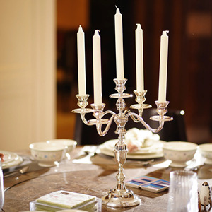 Elegant 5 <b>Taper</b> <b>Candle</b> Holder for Classic Ambiance Sculptural 5 <b>Candle</b> Holder for Dining & Decor Premium - Product Image 1