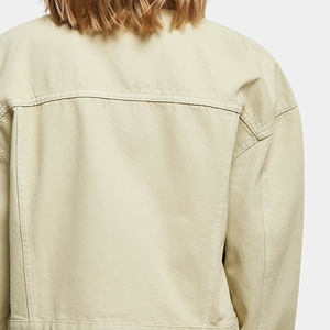 Chaqueta vaquera moderna de gran tamaño para mujer de algas marinas suaves de primera calidad personalizada con cierre de botones diseñada para mujer para la comodidad de todas las estaciones - Product Image 5