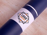 Grand long carton tubes postaux sur mesure noir Kraft blanc affiche Tube envoi Yoga tapis boîte emballage Tubes pour tablettes