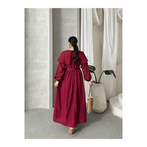 Abito Casual con collo a mantella con dettaglio in pizzo - Product Image 4