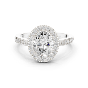 ชุดแหวนเจ้าสาวโมอิสซาไนต์14K พร้อมสายรัดนิรันดร์ - Product Image 3