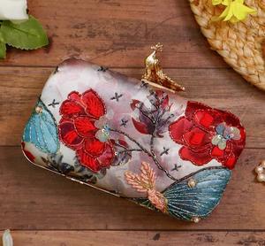 Fashionable Embellished Handcrafted Crossbody Luxury <b>Clutch</b> Bag Elegant Evening Party Bag for Women Girls for <b>Bride</b> Gifting - Product Image 1