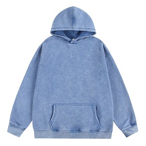 2025 nouveau sur mesure lavé à l'acide Vintage Top qualité personnalisé grande taille hommes goutte épaule épaisse haute rue surdimensionné sweats à capuche - Product Image 6