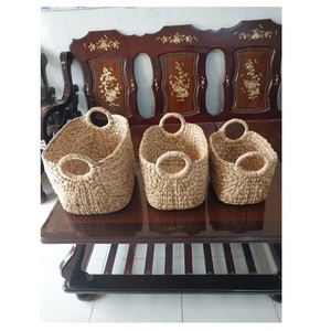 Hot Sale Multifunctional Household Storage Baskets Set Environment-friendly Rectangular Water Hyacinth <b>Square</b> Storage Boxes <b>Bins</b> - Product Image 6