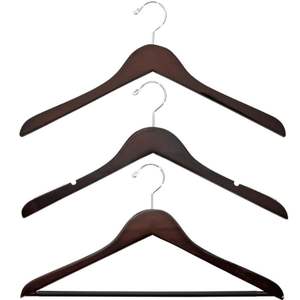 WOOD COAT HOT SELLING WHOLESALE WOODEN HANGERS for Displaying Clothes Bags in Kitchen Wardrobe or Bathroom - Product Image 3